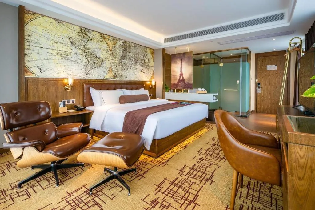 Bed in James Joyce Coffetel· Chengdu Shuangliu Airport Haibing City Wanda