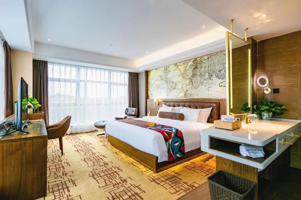 Bed in James Joyce Coffetel· Chengdu Shuangliu Airport Haibing City Wanda