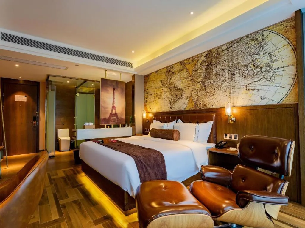 Bed in James Joyce Coffetel· Chengdu Shuangliu Airport Haibing City Wanda