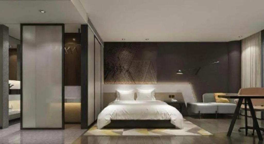 Bed in IU Hotels· Tianjin Houtai Chengjian University Haitai Industrial Park