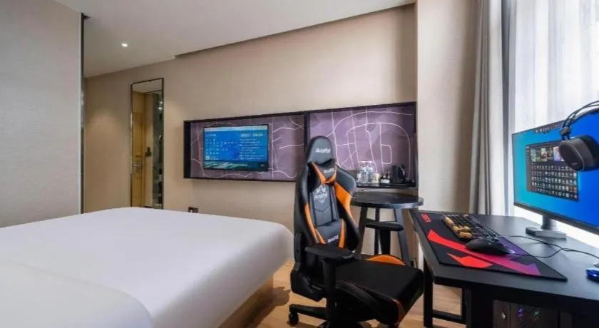 Bed in IU Hotels· Tianjin Houtai Chengjian University Haitai Industrial Park