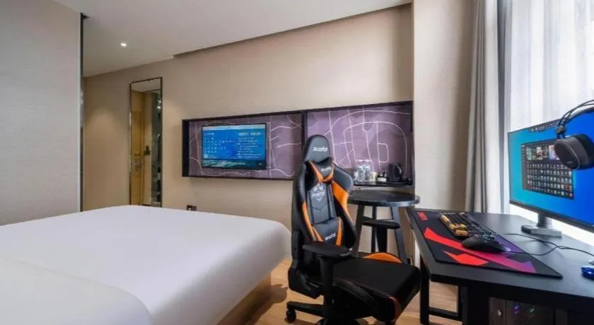 Bed in IU Hotels· Tianjin Houtai Chengjian University Haitai Industrial Park