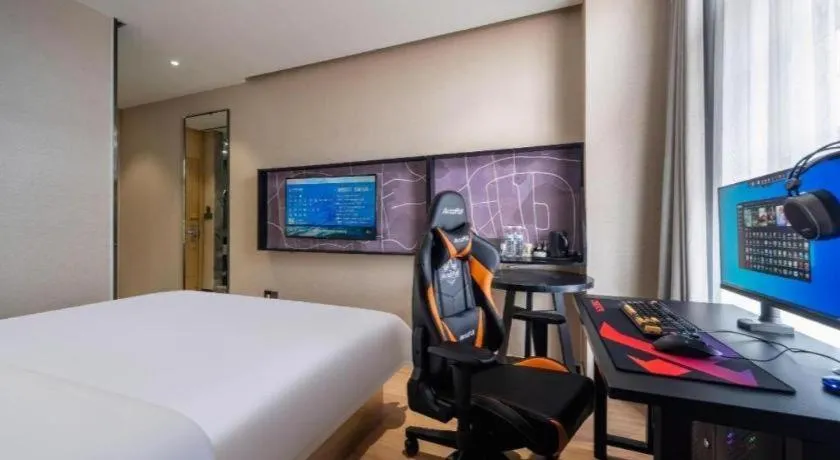 Bed in IU Hotels· Tianjin Houtai Chengjian University Haitai Industrial Park