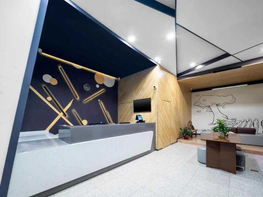 Bed in IU Hotels· Tianjin Houtai Chengjian University Haitai Industrial Park