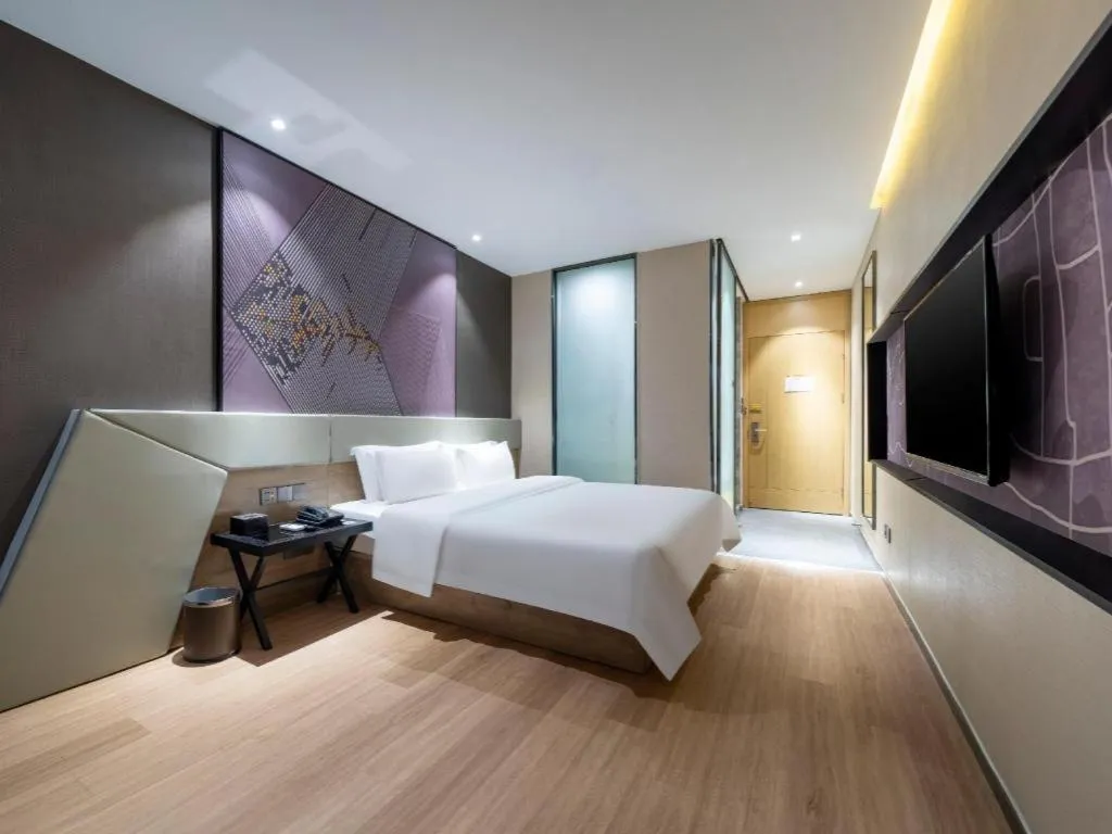 Bed in IU Hotels· Tianjin Houtai Chengjian University Haitai Industrial Park