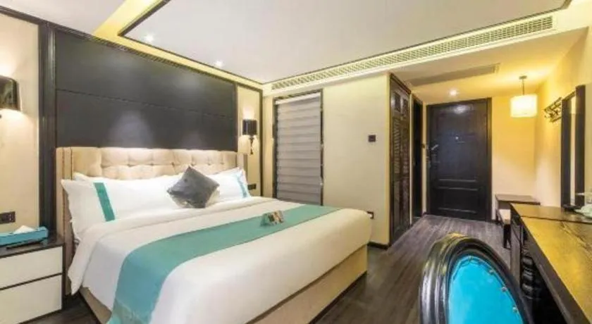 Bed in Xana Hotelle Nanchang Tengwang Pavilion Wanshougong