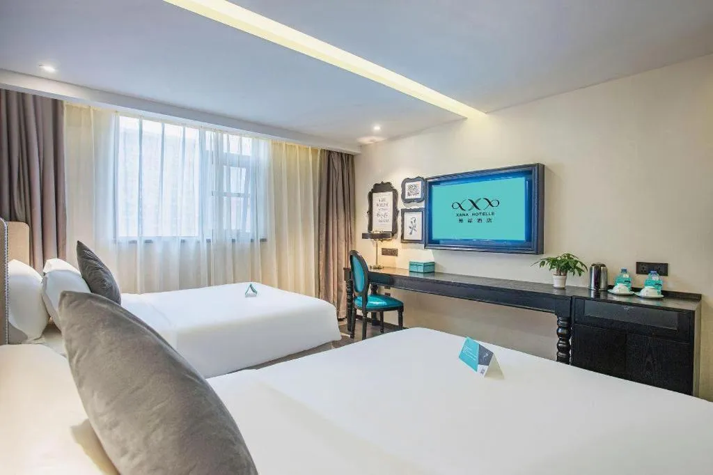 Bed in Xana Hotelle Nanchang Tengwang Pavilion Wanshougong