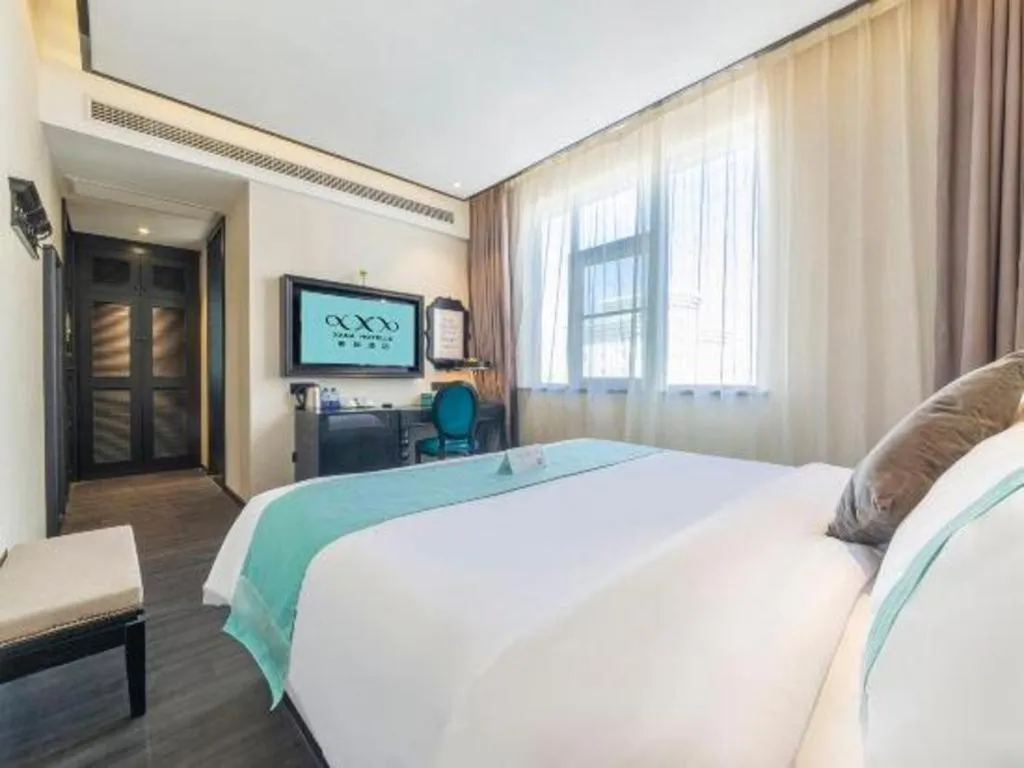 Bed in Xana Hotelle Nanchang Tengwang Pavilion Wanshougong