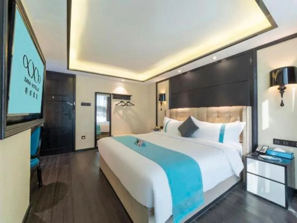 Bed in Xana Hotelle Nanchang Tengwang Pavilion Wanshougong