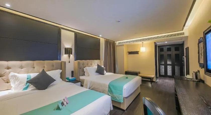 Bed in Xana Hotelle Nanchang Tengwang Pavilion Wanshougong