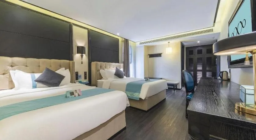 Bed in Xana Hotelle Nanchang Tengwang Pavilion Wanshougong