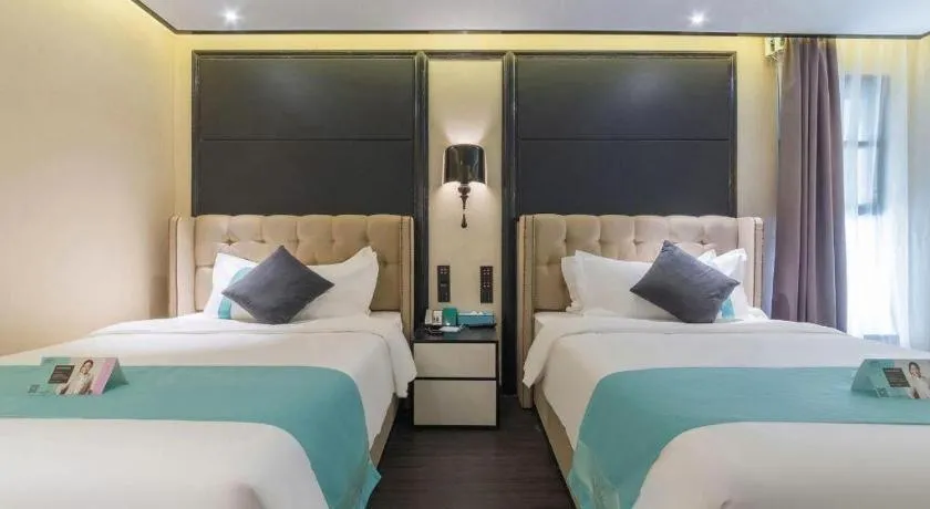 Bed in Xana Hotelle Nanchang Tengwang Pavilion Wanshougong