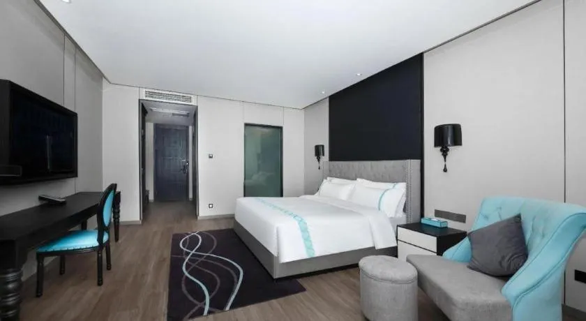 Bed in Xana Hotelle Luzhou High-Speed Railway Station Trading Market Passenger Terminal