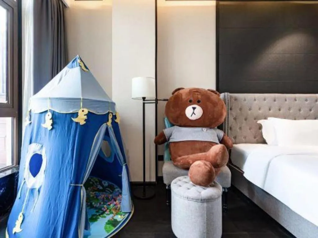 Bed in Xana Hotelle Luzhou High-Speed Railway Station Trading Market Passenger Terminal