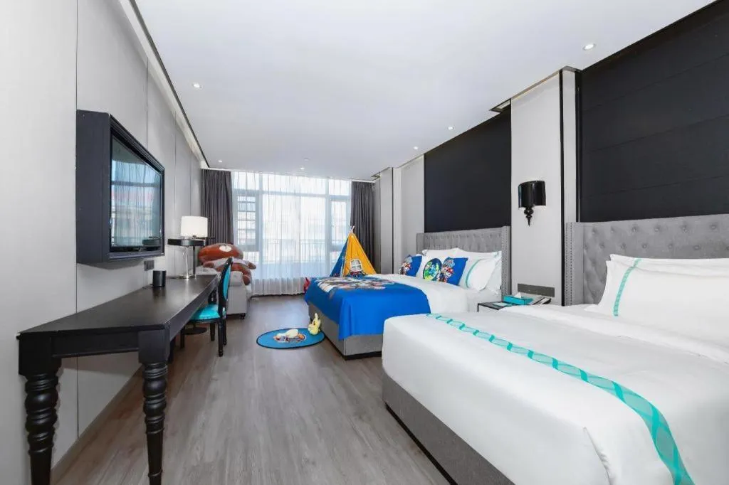 Bed in Xana Hotelle Luzhou High-Speed Railway Station Trading Market Passenger Terminal