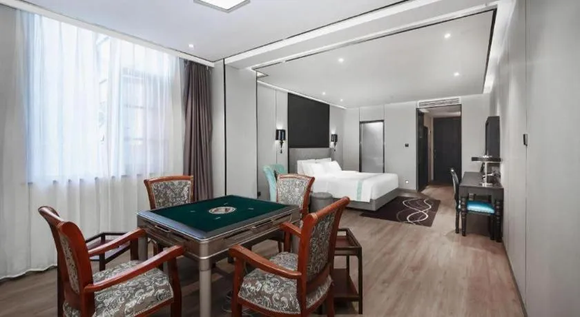 Bed in Xana Hotelle Luzhou High-Speed Railway Station Trading Market Passenger Terminal