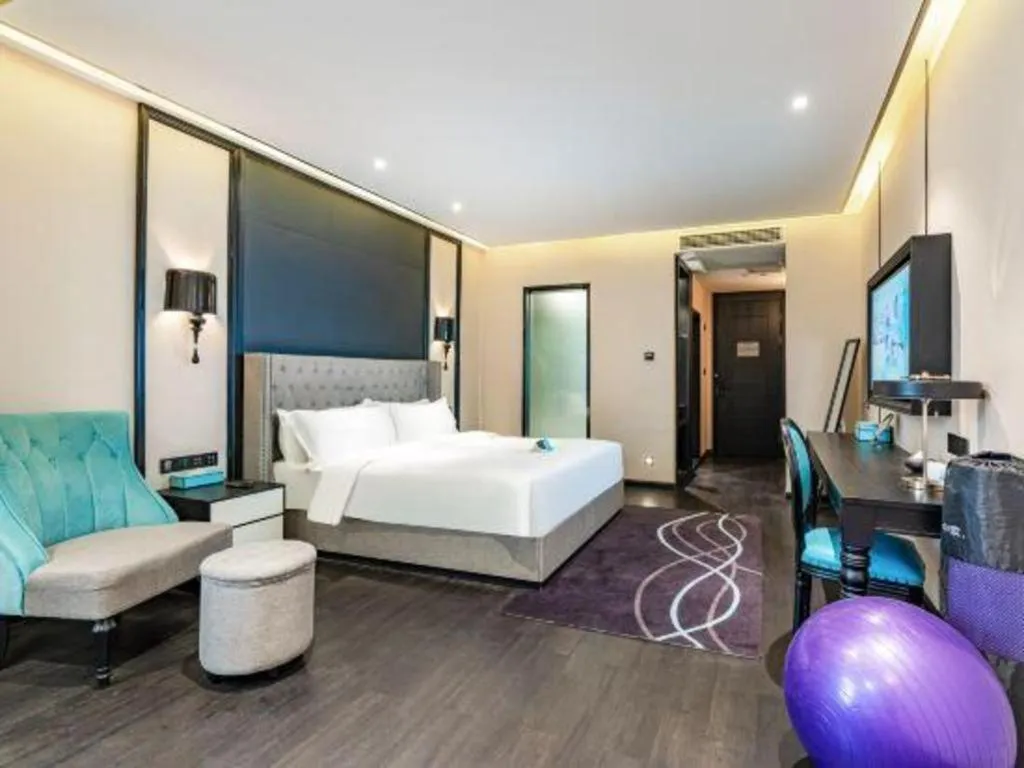 Bed in Xana Hotelle Luzhou High-Speed Railway Station Trading Market Passenger Terminal