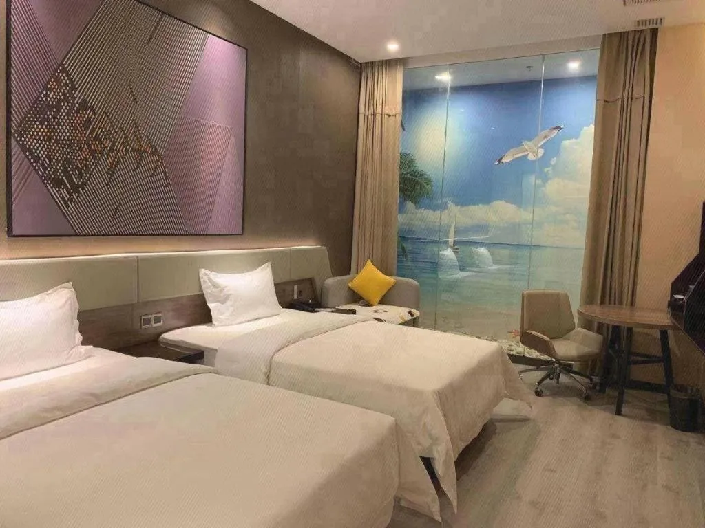 Bed in IU Hotels· Wuhan Jianghan Road Metro Station