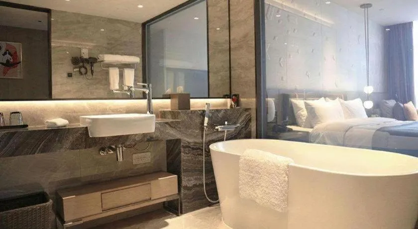 Bed in Zhejiang Cloud Mountain Deefly Hotel