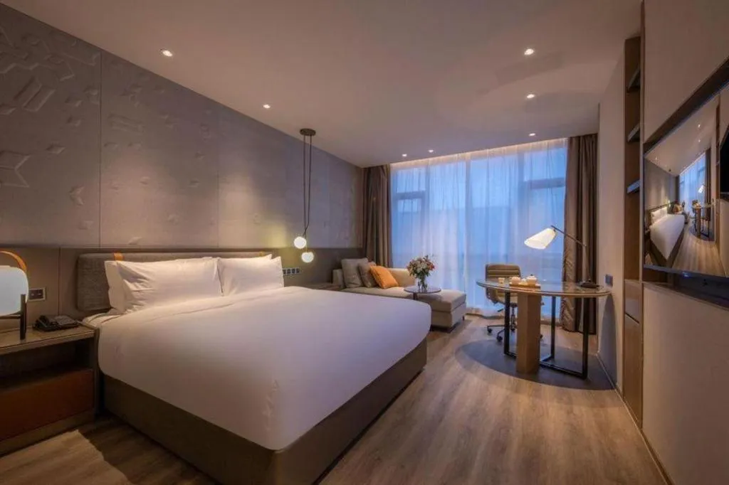 Bed in Zhejiang Cloud Mountain Deefly Hotel