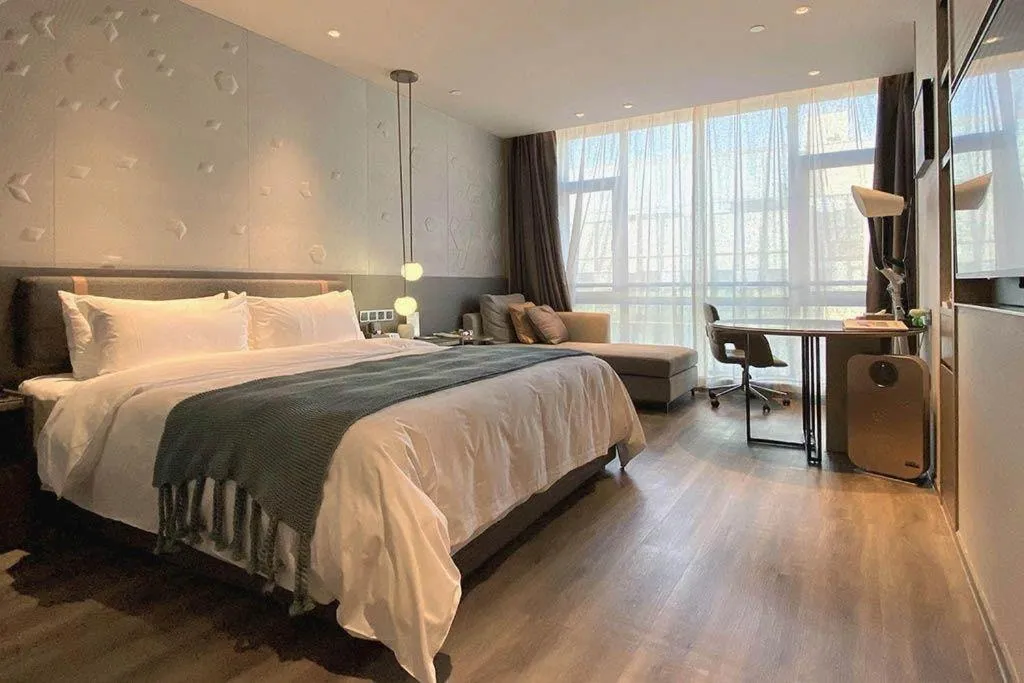 Bed in Zhejiang Cloud Mountain Deefly Hotel