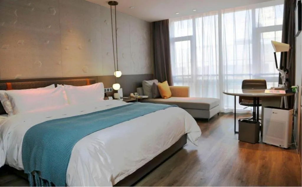 Bed in Zhejiang Cloud Mountain Deefly Hotel