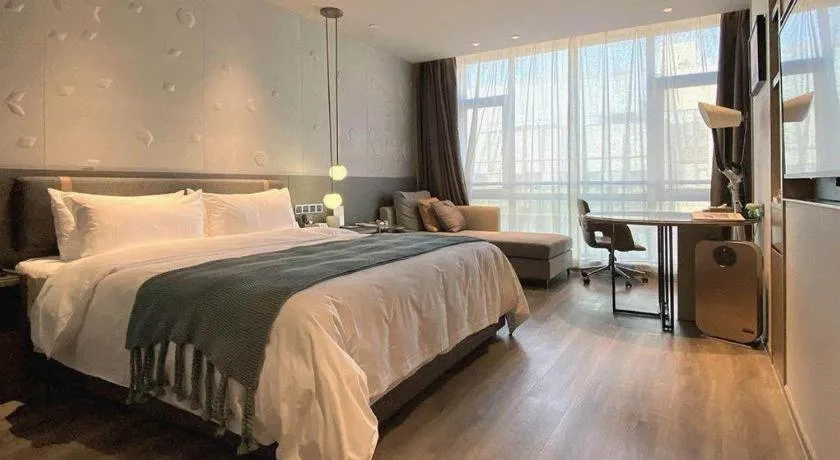 Bed in Zhejiang Cloud Mountain Deefly Hotel