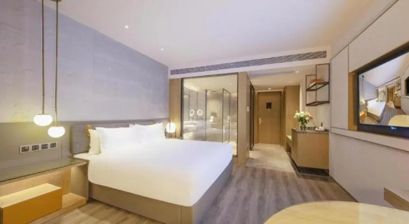 Bed in Zhejiang Cloud Mountain Deefly Hotel