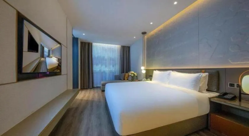 Bed in Zhejiang Cloud Mountain Deefly Hotel