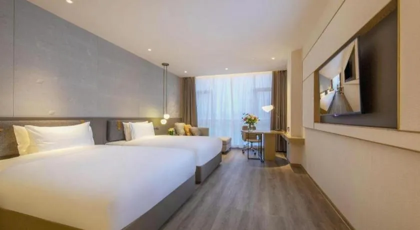 Bed in Zhejiang Cloud Mountain Deefly Hotel