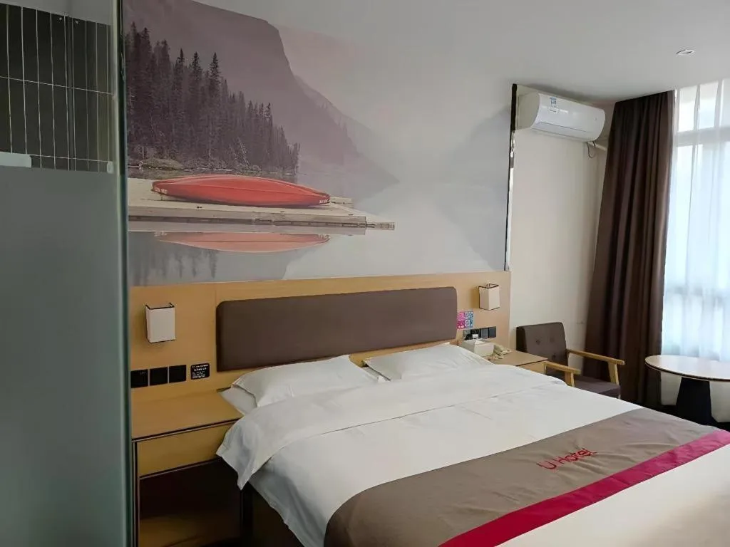 Bed in Thank Inn Hotel Hubei Huanggang Hong'an County Hong'an No.1 Middle School