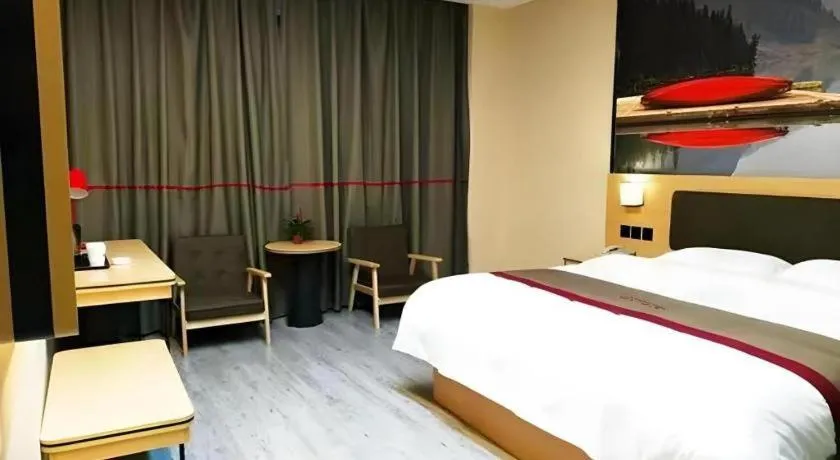 Bed in Thank Inn Hotel Sichuan Nanchong Gaoping District Longmen
