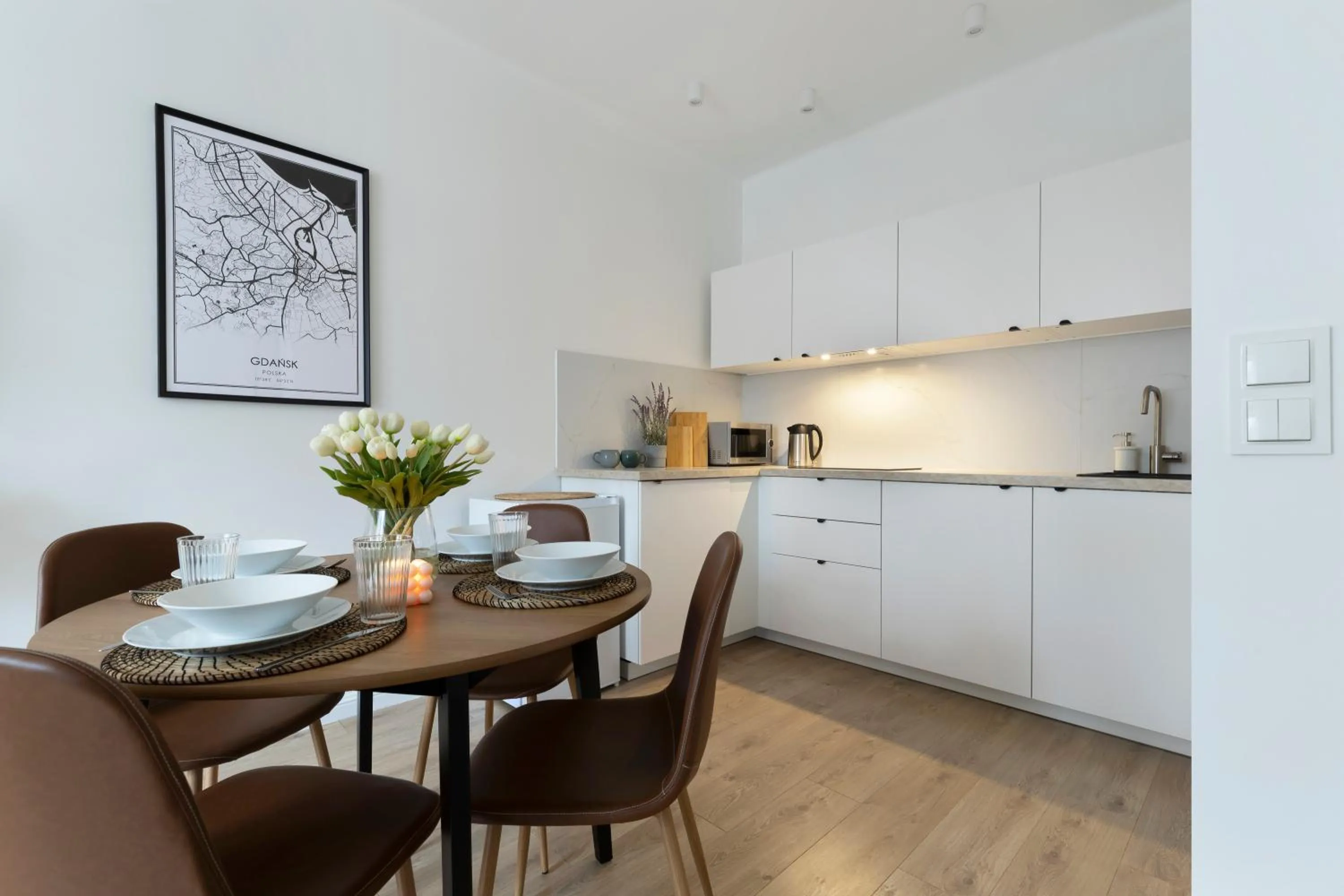 Kitchen or kitchenette in Elite Apartments Podbielańska Center