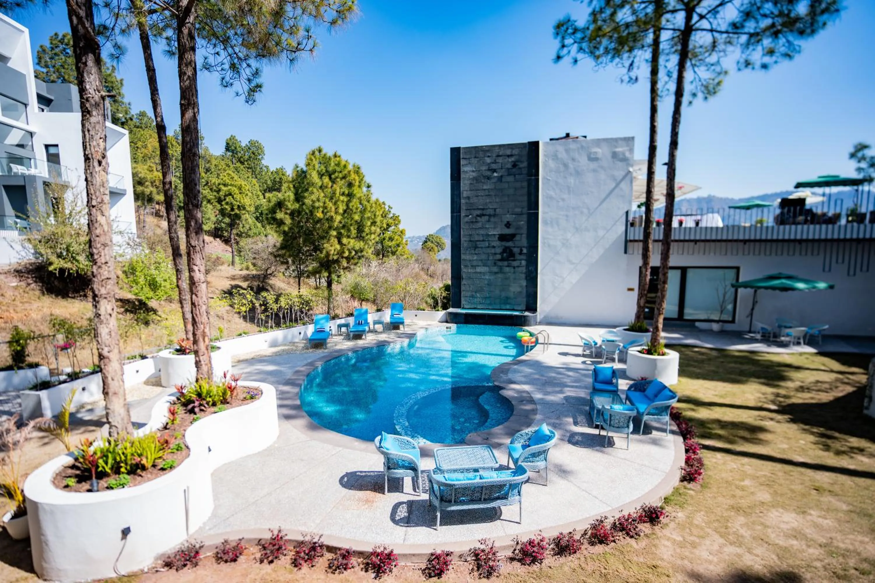 Swimming pool in Velmore Kasauli Operated by Royal Orchid Hotel Ltd.