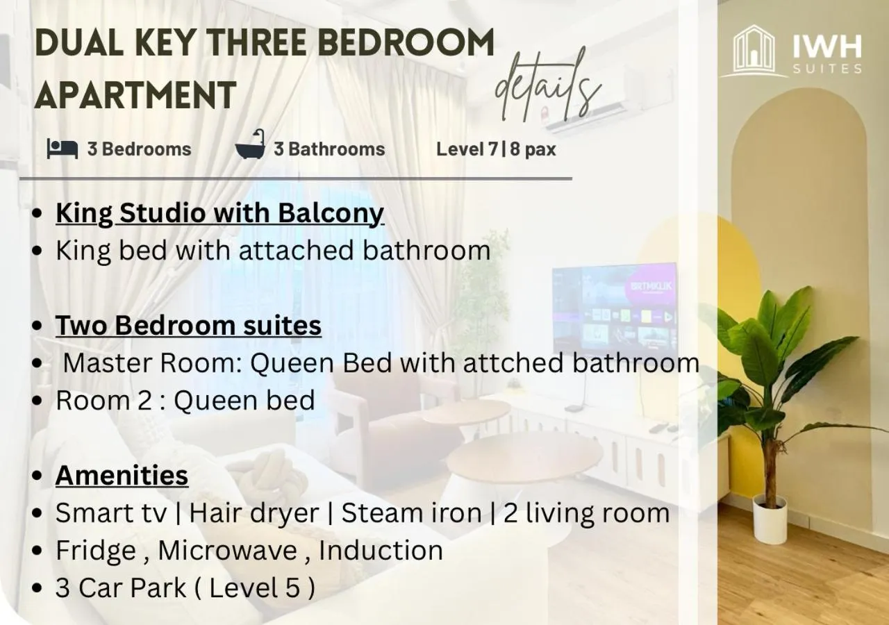 Floor plan in Ipoh Horizon Skypool Town Suites 4-11pax by IWH Suites