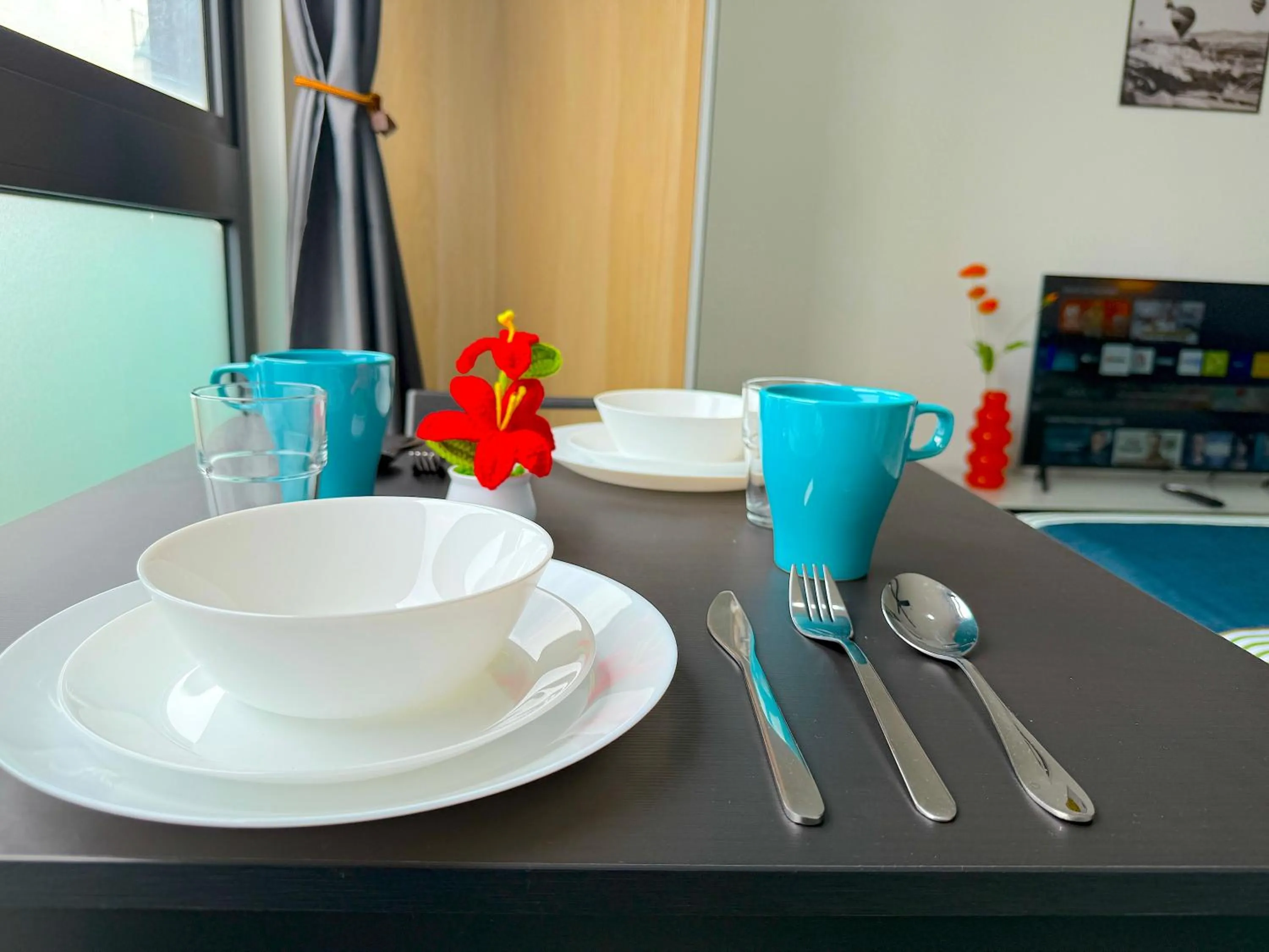 Dining area in Neu Suites By Serenity Homes Near Gleneagles, KLCC & LRT