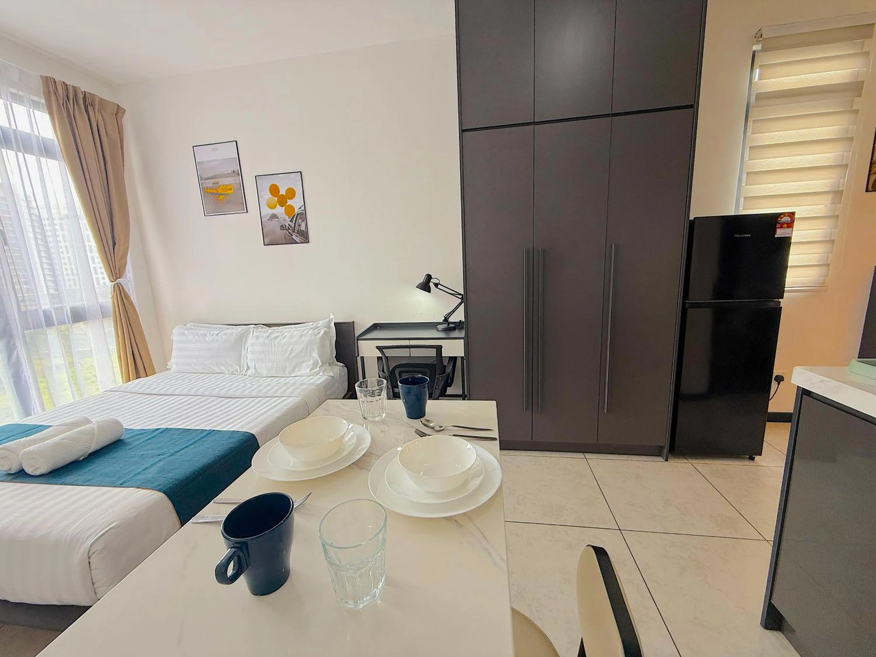 Living room, Bed in Neu Suites By Serenity Homes Near Gleneagles, KLCC & LRT