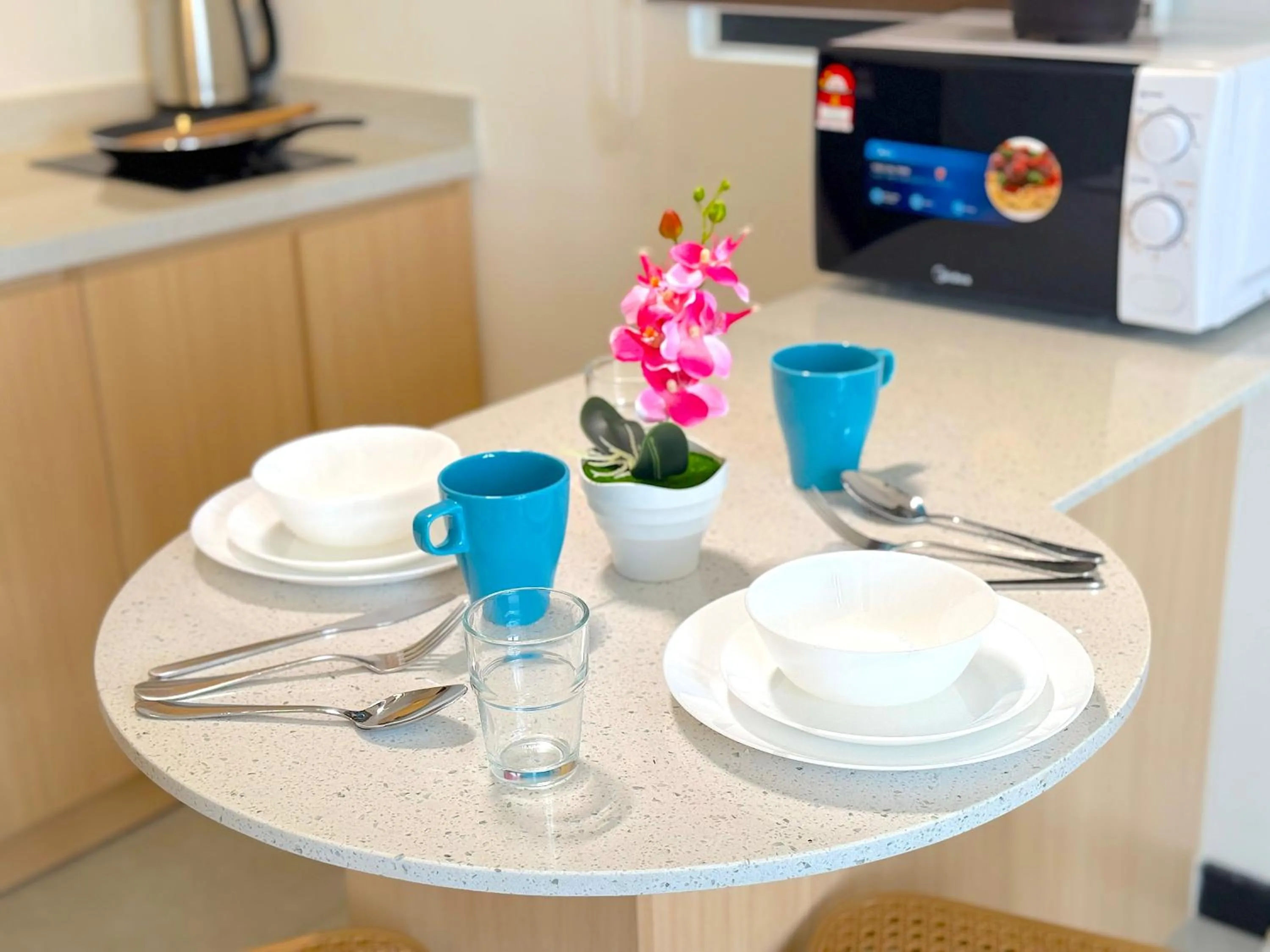 Dining area in Neu Suites By Serenity Homes Near Gleneagles, KLCC & LRT