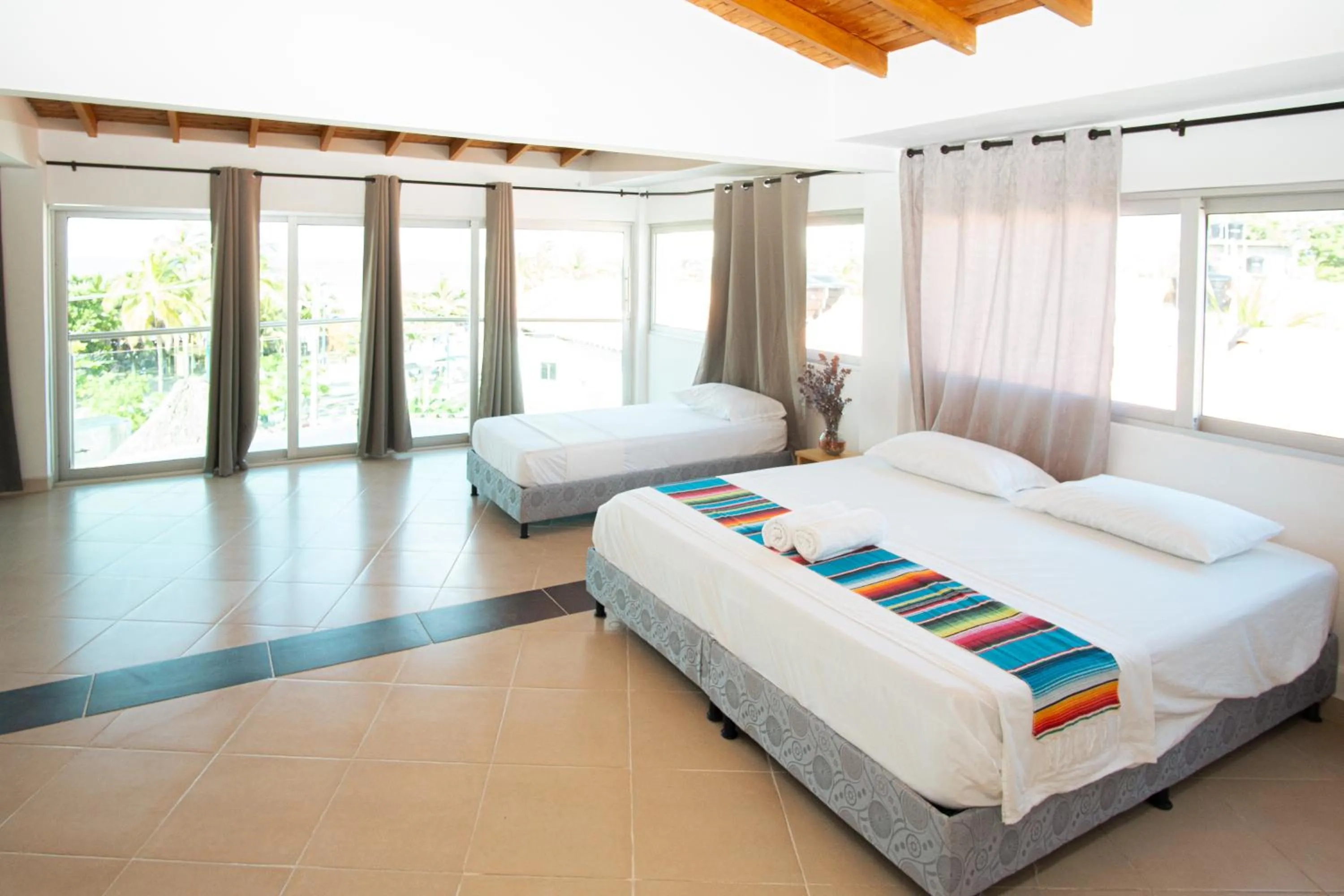 Bed in Hotel Caribe Coveñas