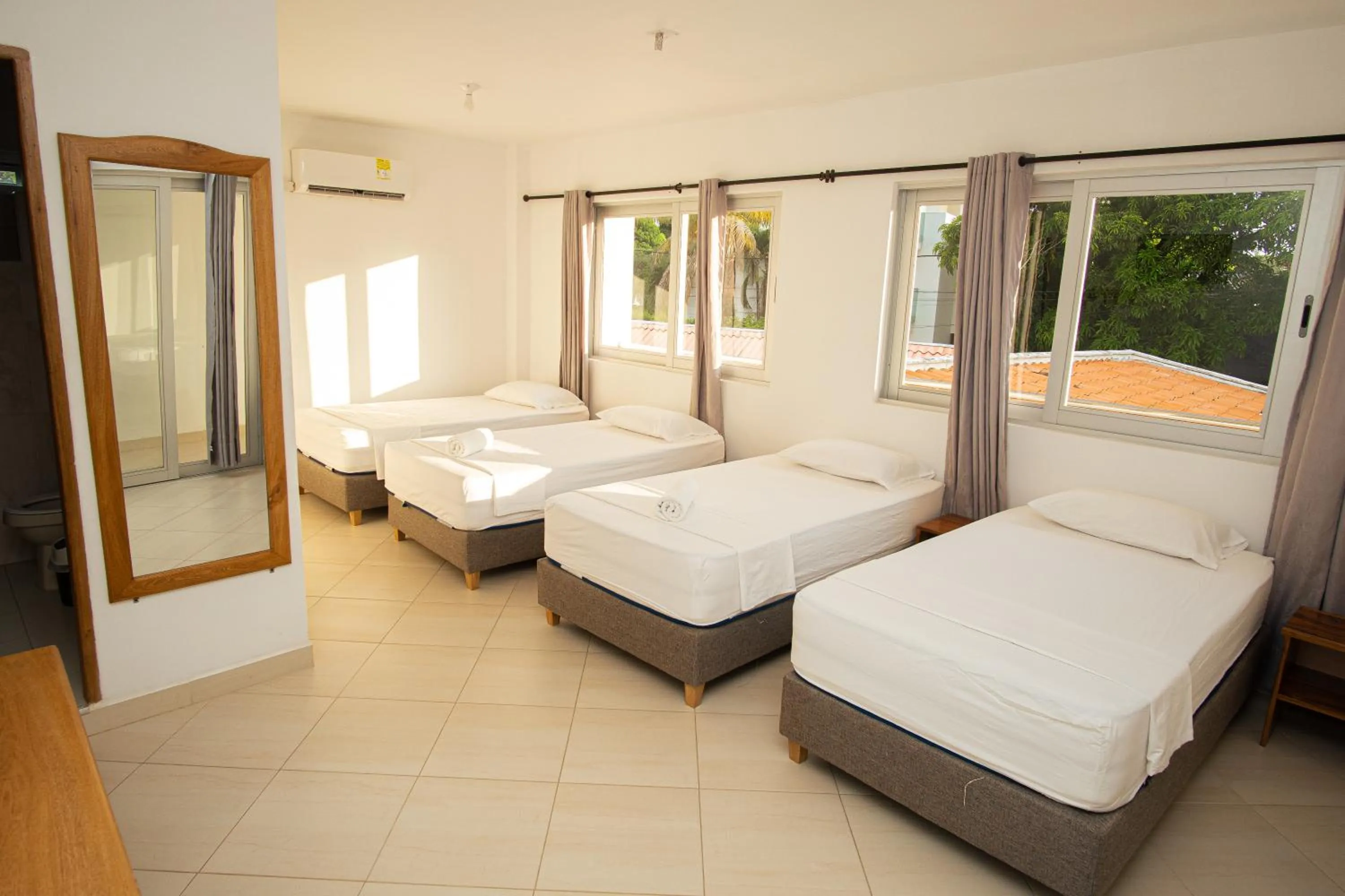 Bed in Hotel Caribe Coveñas