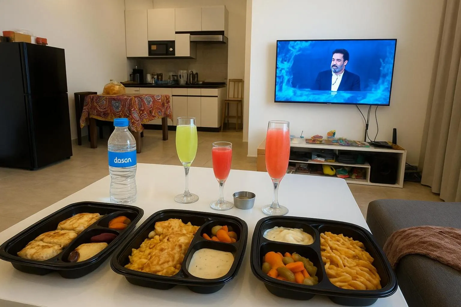 TV and multimedia in Hostgool Beach Chalets Mirage bay resort & aqua park