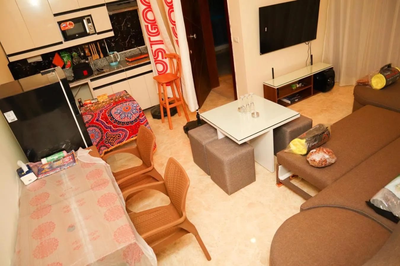 TV and multimedia, Bed in Hostgool Beach Chalets Mirage bay resort & aqua park