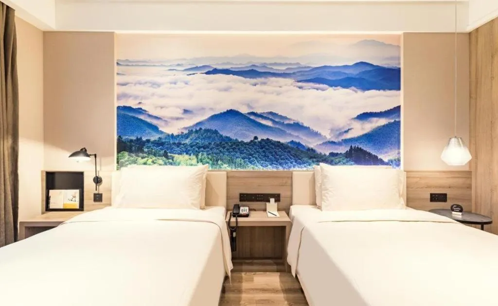 Bed in Atour Hotel Huzhou Changxing Changhai Road