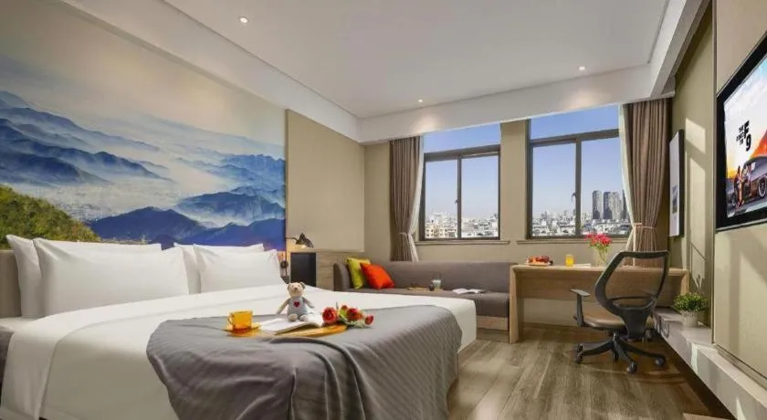 Bed in Atour Hotel Huzhou Changxing Changhai Road