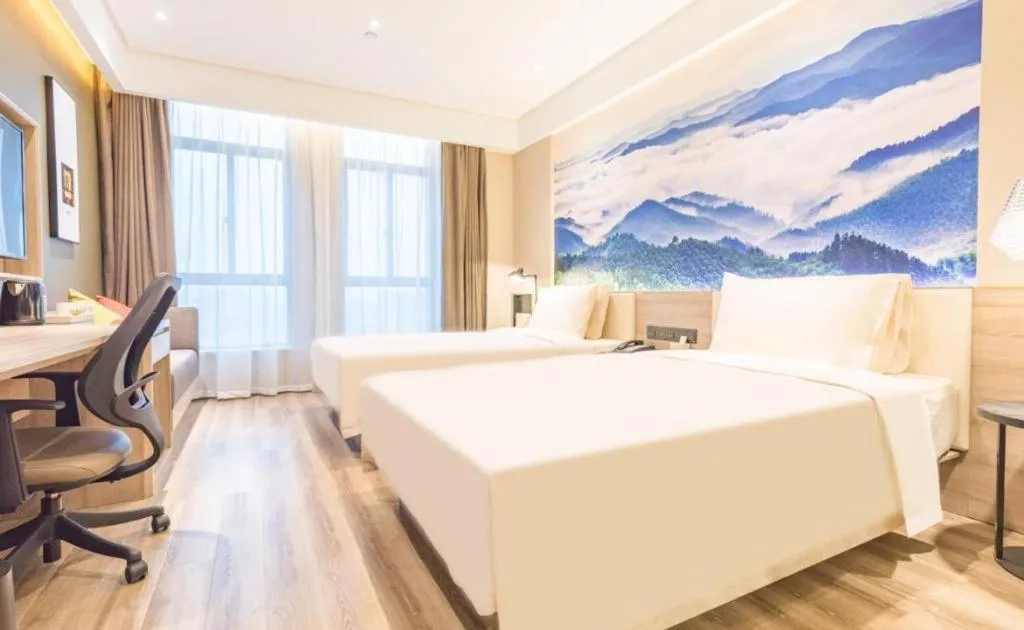 Bed in Atour Hotel Huzhou Changxing Changhai Road