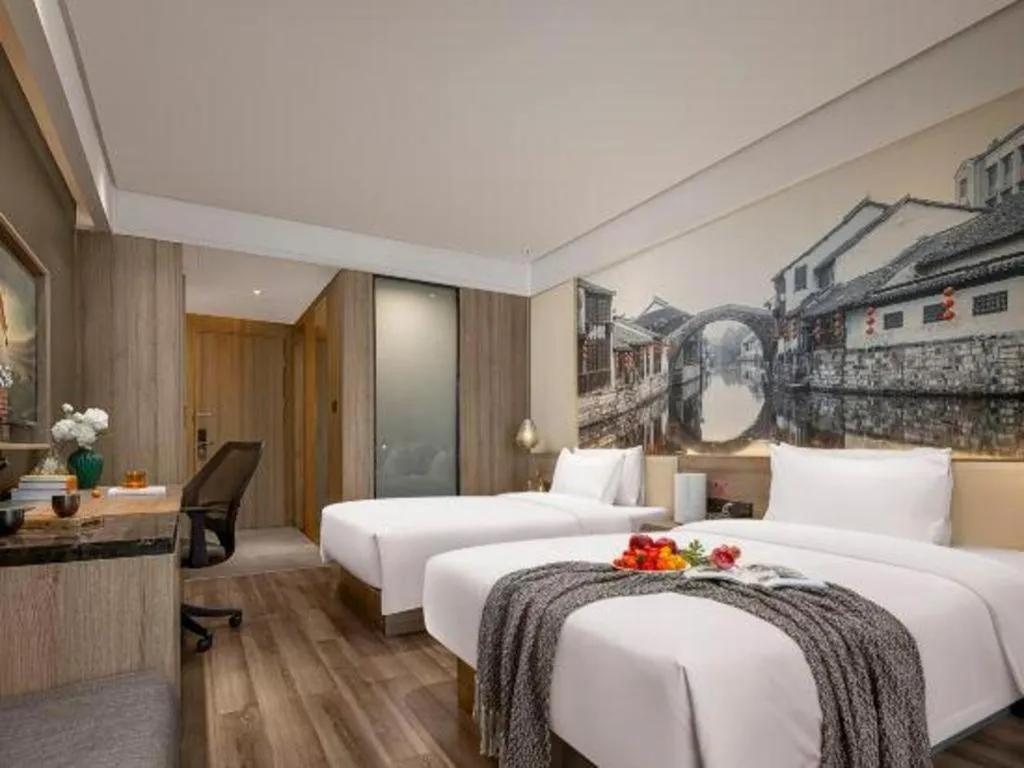 Bed in Atour Hotel Huzhou Changxing Changhai Road