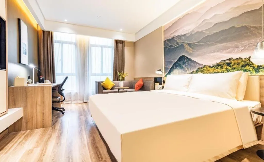 Bed in Atour Hotel Huzhou Changxing Changhai Road