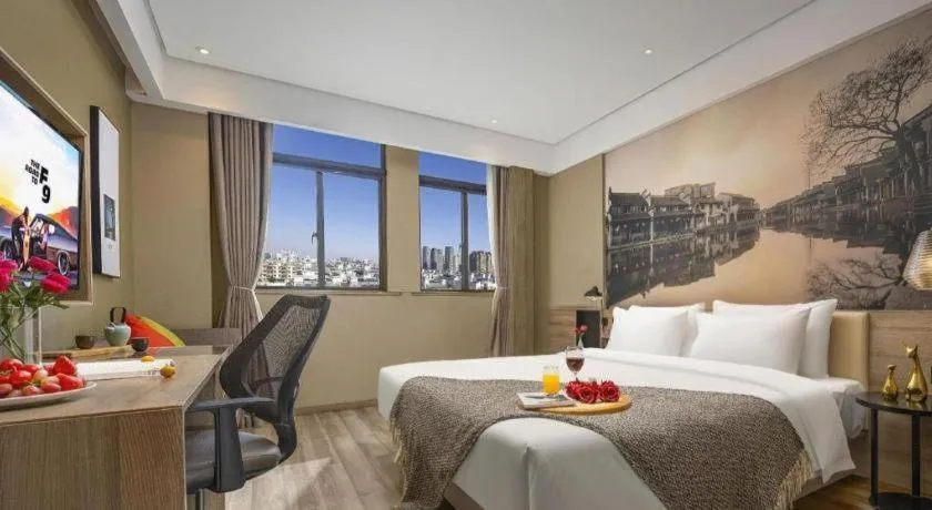 Bed in Atour Hotel Huzhou Changxing Changhai Road