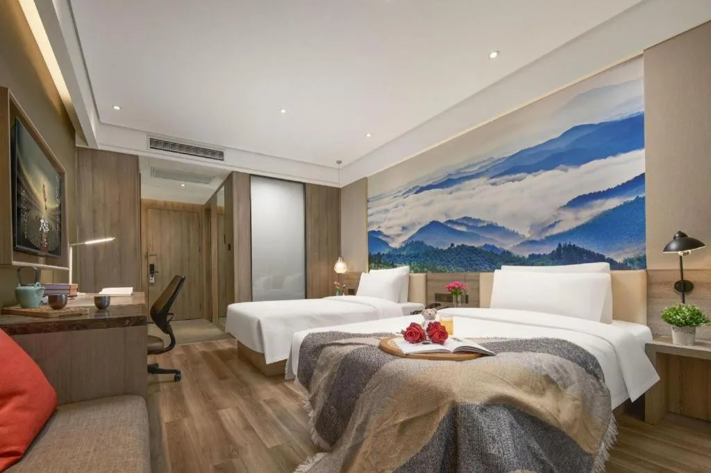 Bed in Atour Hotel Huzhou Changxing Changhai Road