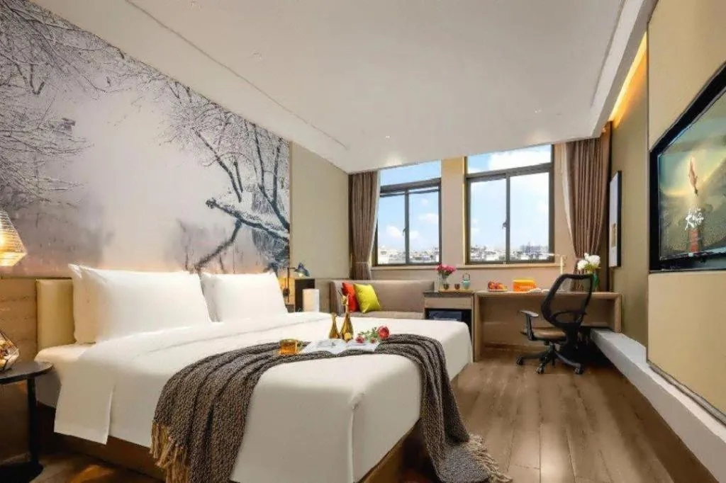 Bed in Atour Hotel Huzhou Changxing Changhai Road